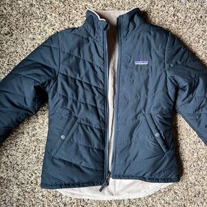 Youth girls Patagonia Reversible Puffer Jacket with Chevron Quilting